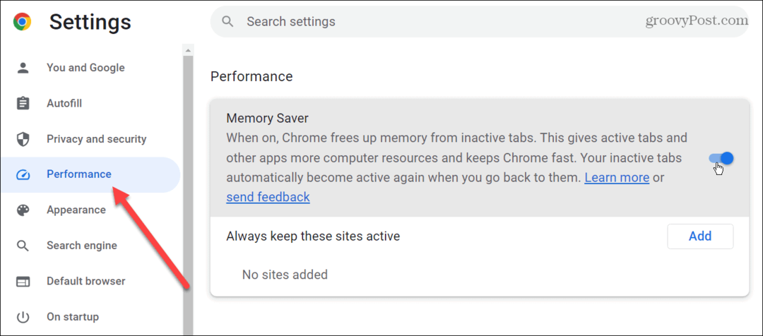 Ota Muistinsäästövälilehdet käyttöön Google Chromessa