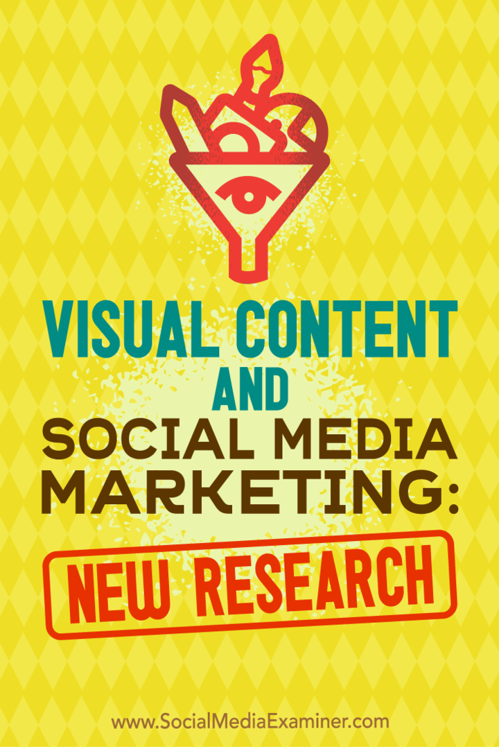 Visuaalisen sisällön ja sosiaalisen median markkinointi: Uusi tutkimus: Sosiaalisen median tutkija