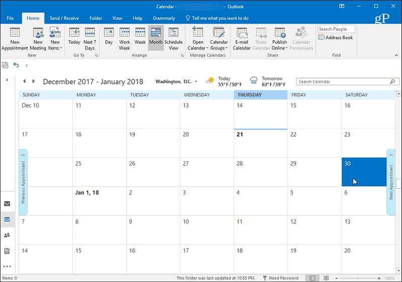1 Outlook-kalenteri