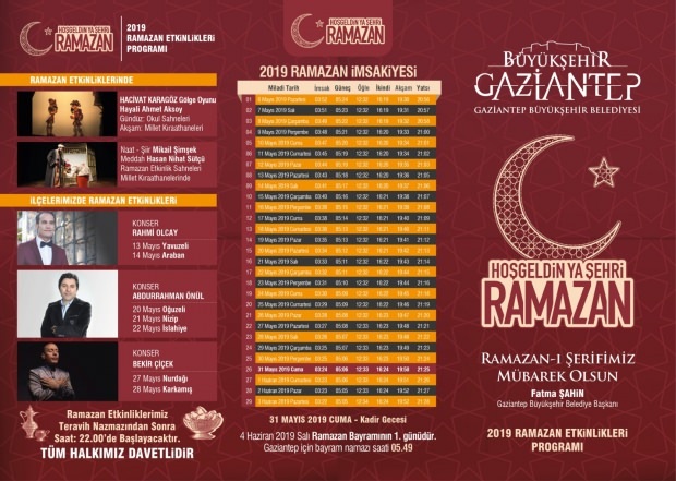 Mitä vuoden 2019 Gaziantepin kunnan Ramadan -tapahtumissa?