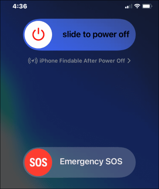 Hätä-SOS-liukusäädin iPhone