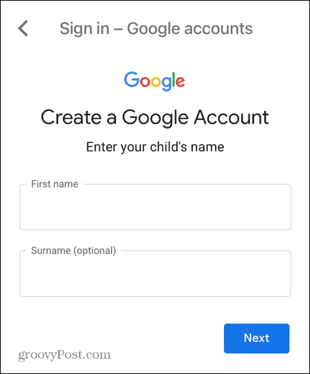 gmail-lapsitilin nimi