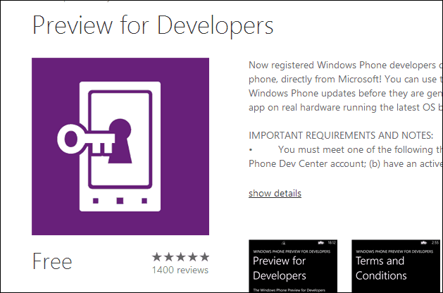 Kuinka saada Windows Phone 8.1 -päivitykset varhaisessa vaiheessa kehittäjien esikatselun avulla