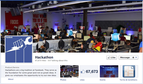 facebook hackathon -sivu