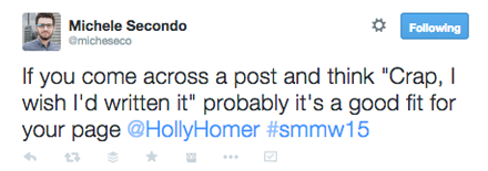 tweet holly homer smmw15 -esityksestä