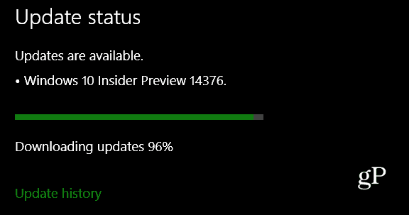 Windows 10 Preview Build 14376 PC- ja mobiililaitteille