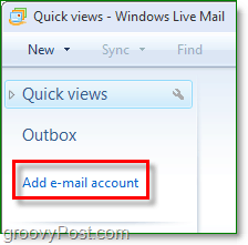 Lisää sähköpostitili Windows Live Mailiin