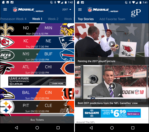 NFL-mobiili-android