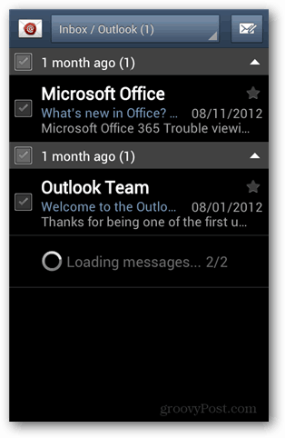 Outlook-tili android