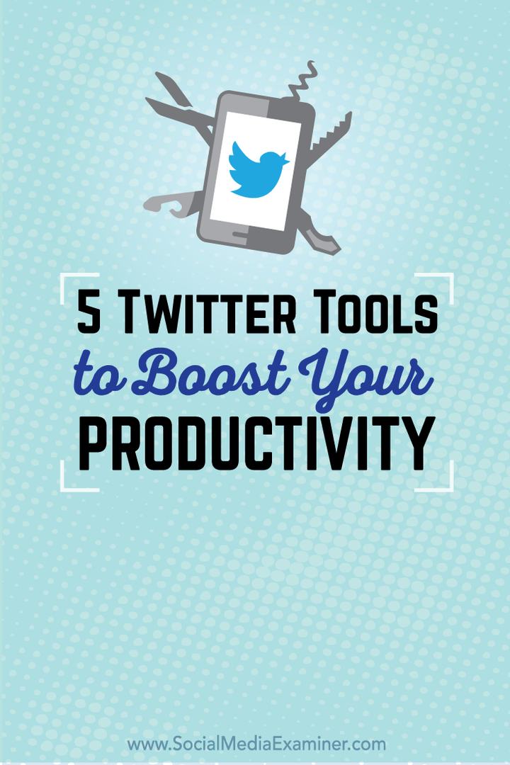 5 Twitter-työkalua tuottavuuden parantamiseksi: sosiaalisen median tutkija