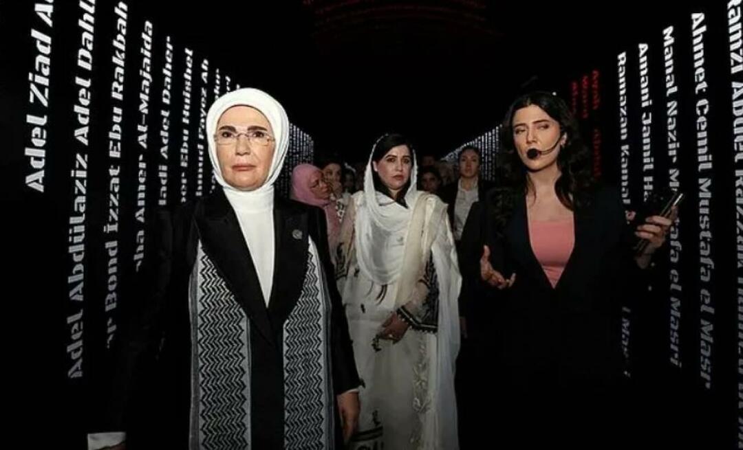 Ensimmäinen nainen Erdoğan vieraili Gaza: Resisting Humanity -näyttelyssä johtajien vaimojen kanssa!