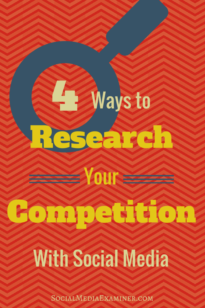 miten tutkia kilpailua sosiaalisessa mediassa