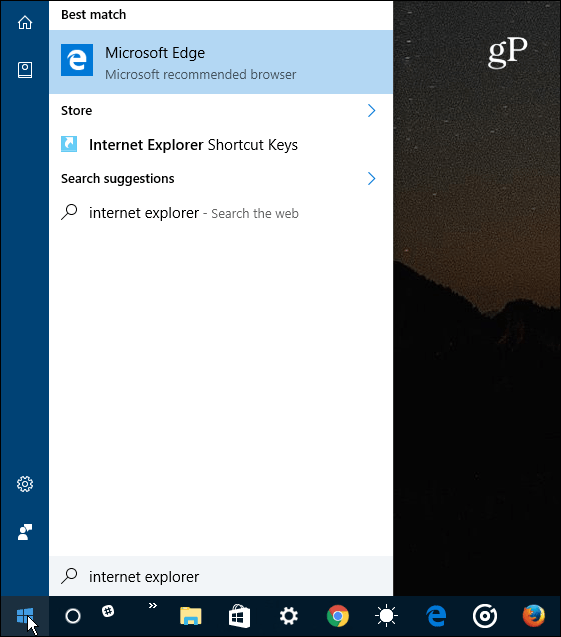 Internet Explorerin poistaminen käytöstä Windows 10: ssä