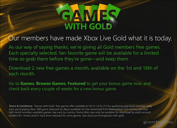 Xbox Live -pelit kultakatsauksella