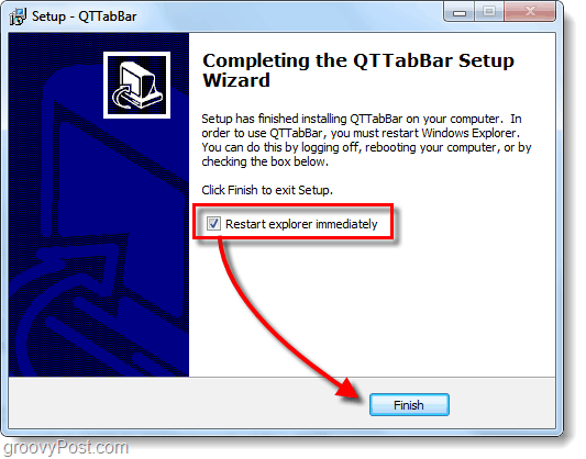 Lisää välilehden selaaminen Windowsin Resurssienhallintaan Windows 7: ssä QT-välilehdellä