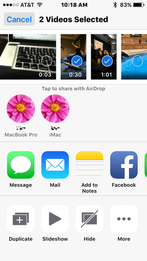 AirDropin avulla videoiden siirtäminen iPhonesta Maciin on helppoa.