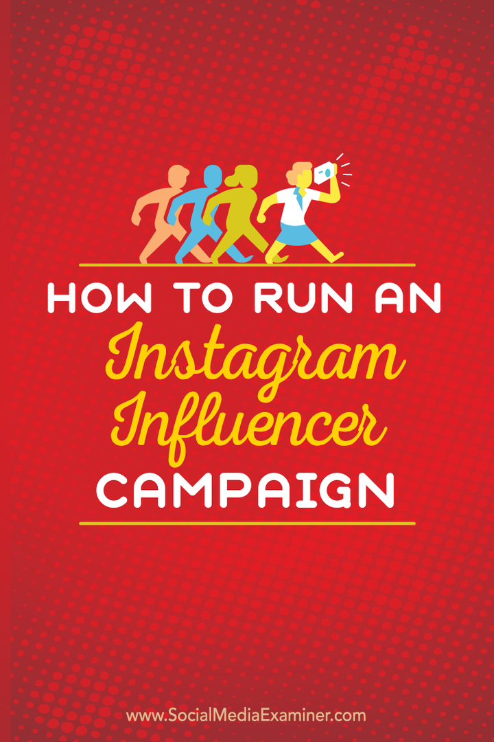 miten suorittaa Instagram-vaikuttajakampanja