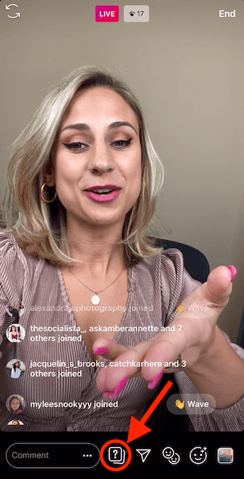 Instagram Live -kysymykset ja vastaukset