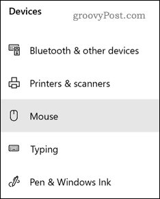 Windows-hiiri-asetusvaihtoehto