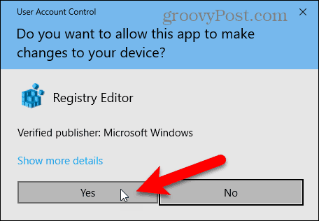 Käyttäjätilien valvonta -valintaikkuna Windows 10: ssä