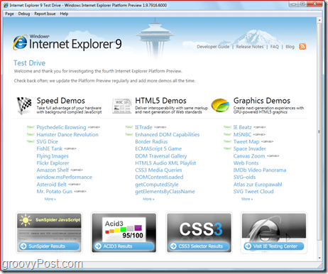 Internet Explorer 9: Lataa esikatselu
