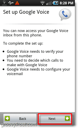 Google Voice Android-sisäänkirjautumisella mobiililaitteille