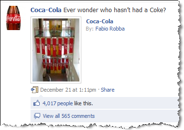 coca-cola facebookissa