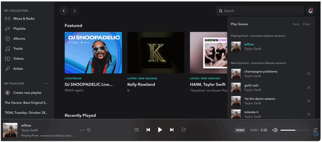 Syitä käyttää TIDALia Apple Musicissa ja Spotifyssa vuonna 2021