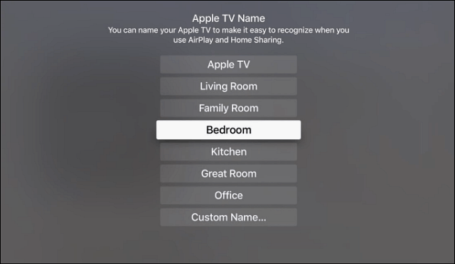 Nimeä Apple TV uudelleen