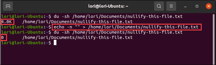 Echo-komennon käyttäminen null-ulostulolla Linuxissa