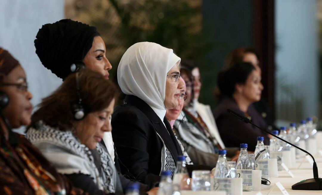  Ensimmäinen nainen Erdoğanilta jakaa yksi sydän Palestiinalle! 