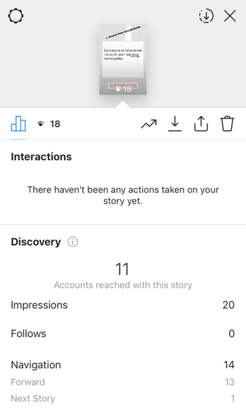 Tarkastele Instagram Stories ROI -tietoja, vaihe 9.