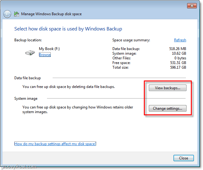 Windows 7 -kopiointi - katso varmuuskopio tai muuta asetuksia säätääksesi kokoa