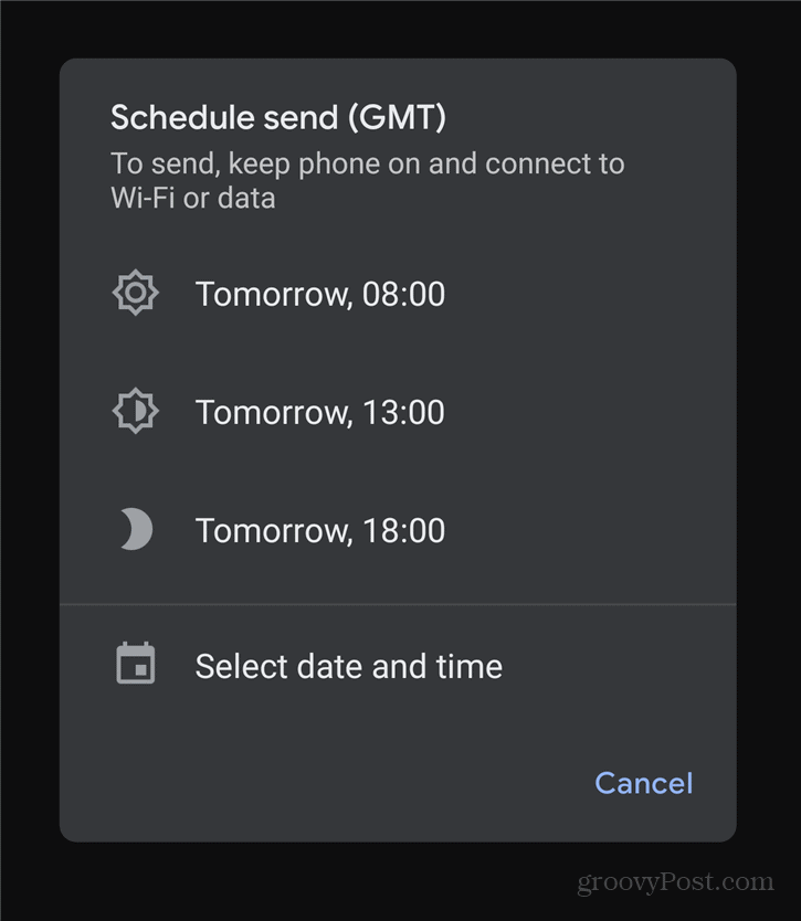 Kuinka ajoittaa tekstiviestit Android-aikataulu