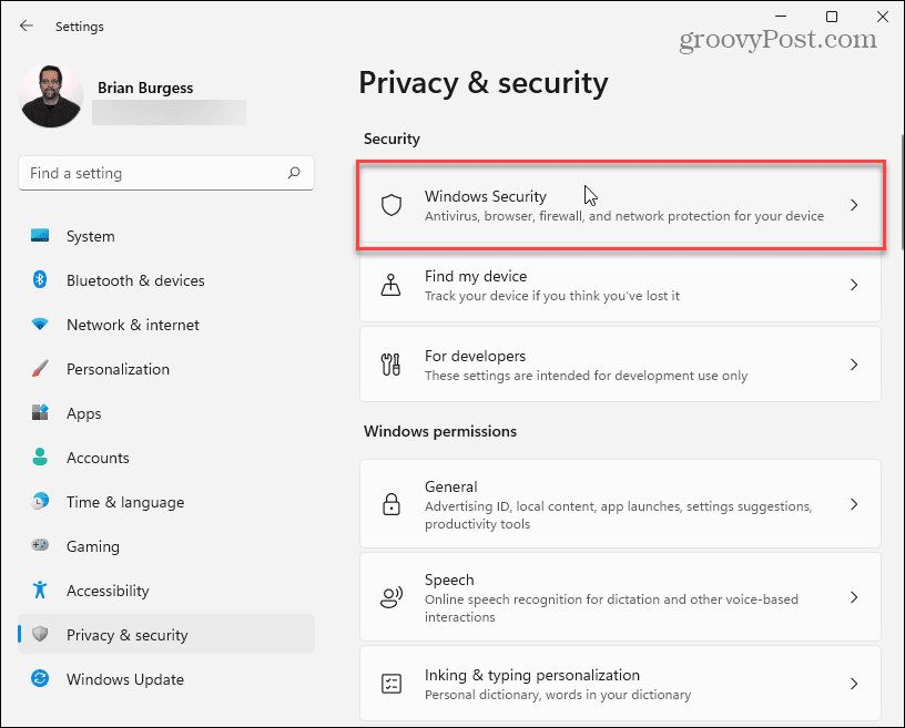 Yksityisyys ja turvallisuus windows 11