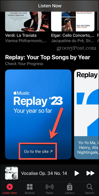 Apple Music Replay mene sivustolle