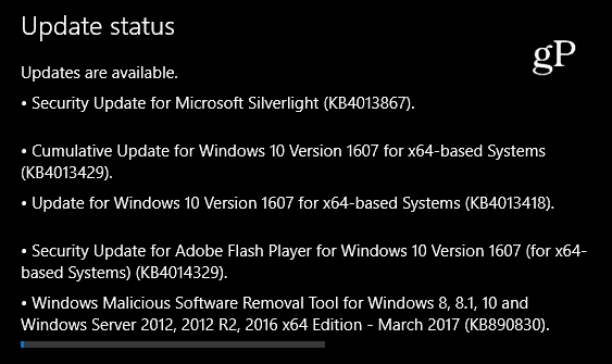 Windows 10 kumulatiivinen päivitys KB4013429 saatavilla nyt
