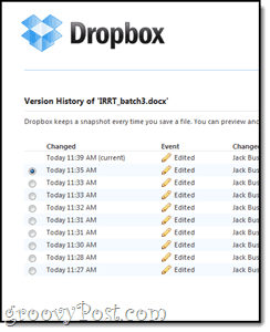 dropbox-versiointi ja varmuuskopiot