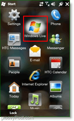 missä Windows Live näkyy Windows Mobile -työpöydällä