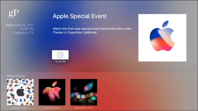 Katso Apple iPhone Event Keynote -sovelluksen nykyinen suora stream