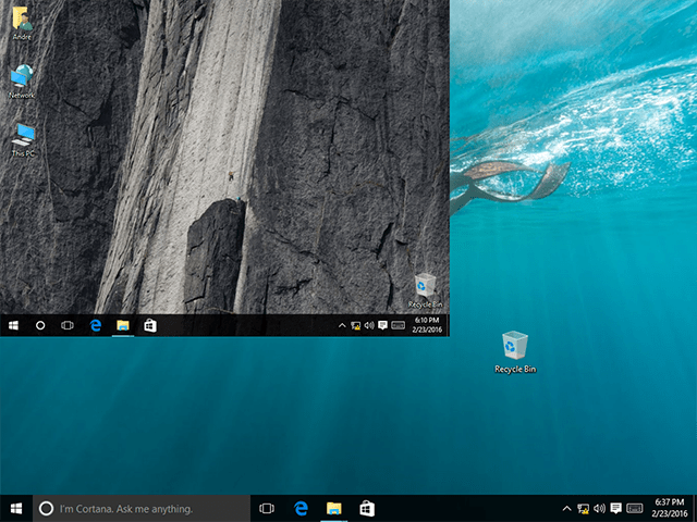 Pysäytä Windows 10 -työpöydän kuvakkeet muuttamasta sijaintia näytön päivityksen jälkeen