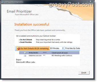 Ohjeet postilaatikon järjestämiseen uudella sähköpostin priorisointiapuohjelmalla Microsoft Outlookiin:: groovyPost.com