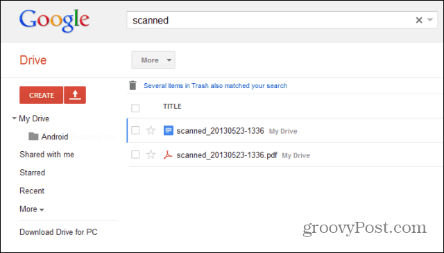 Kuinka skannata paperiasiakirjoja Google Driveen Androidilla