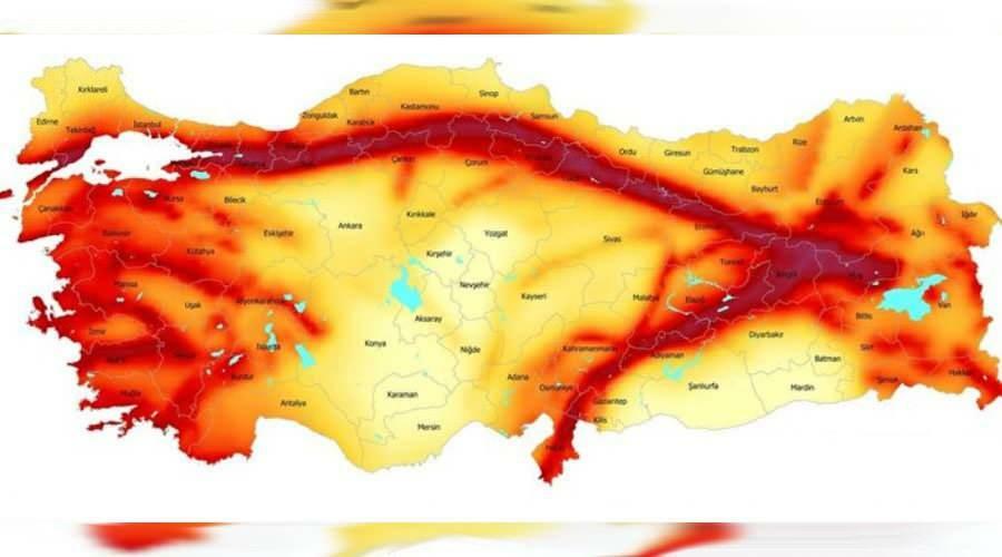 Turkin maanjäristys kartta