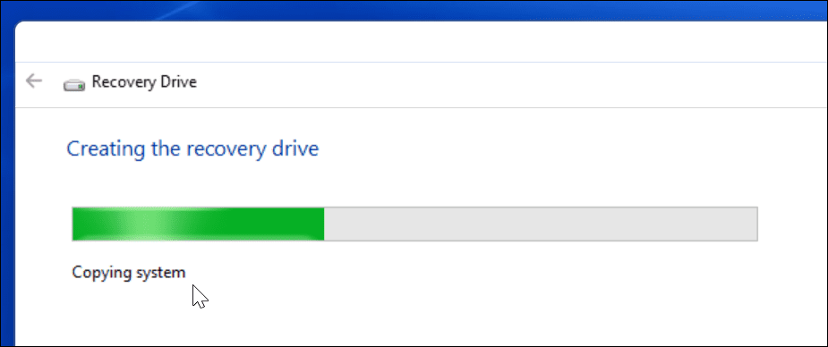 Palautusaseman Windows 11 luominen