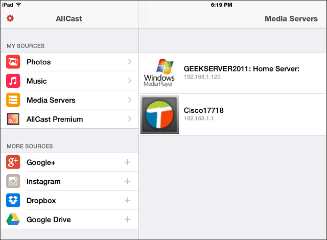 AllCast for iOS Streams Media Xboxiin, Rokuun, Chromecastiin ja muuhun