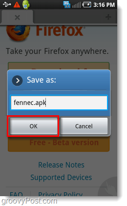 fennec.apk firefox beta 4 android -asentaja