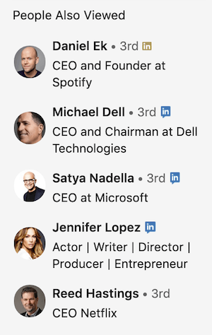 Ihmiset katsoivat myös ruutua LinkedInissä