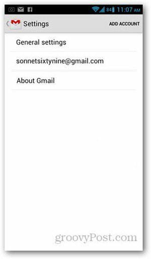 Android gmail lisää tili