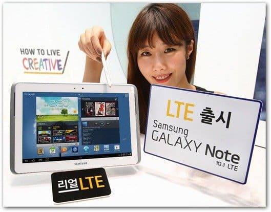 Samsung Galaxy Note 10.1 saa LTE-version, vain Koreassa